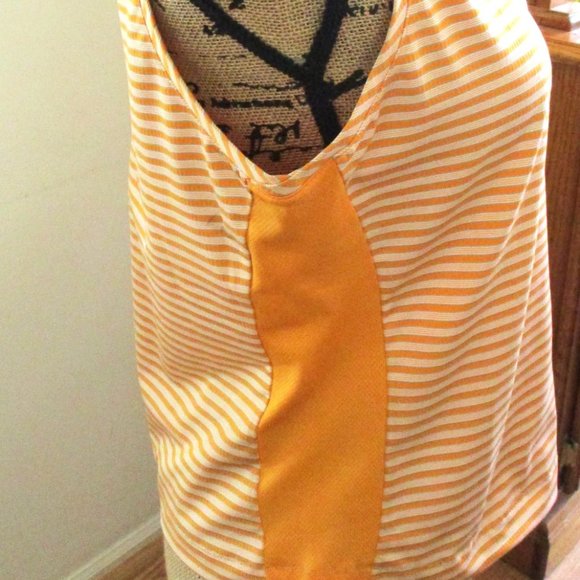 Adidas Golf ClimaCool Womens Tank Top, Orange &White Stripes Sleeveless, Size M - Picture 4 of 10